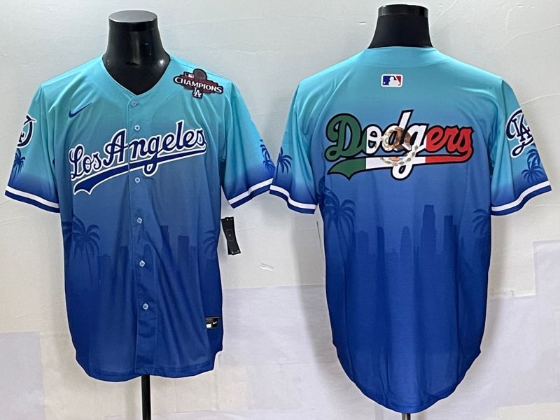 Men 2025 Los Angeles Dodgers Blank Blue Game Nike MLB Jersey style 6269